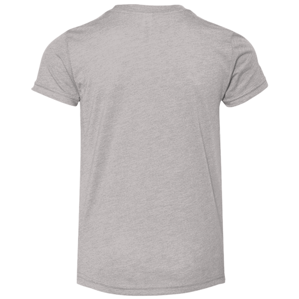 Bella + Canvas Youth Triblend Tee, Athletic Grey Triblend, Back view