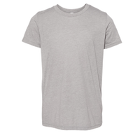 Bella + Canvas Youth Triblend Tee, Athletic Grey Triblend, Front view