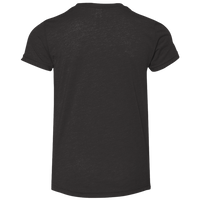 Bella + Canvas Youth Triblend Tee, Charcoal Black Triblend, Back view