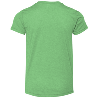Bella + Canvas Youth Triblend Tee, Green Triblend, Back view