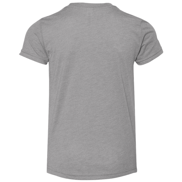 Bella + Canvas Youth Triblend Tee, Grey Triblend, Back view