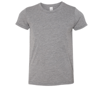 Bella + Canvas Youth Triblend Tee, Grey Triblend, Front view