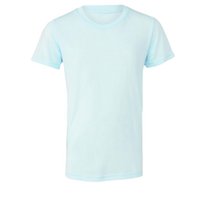Bella + Canvas Youth Triblend Tee, Ice Blue Triblend, Front view