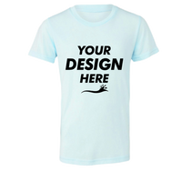 Bella + Canvas Youth Triblend Tee, Ice Blue Triblend, Front view, Mockup