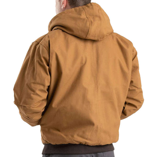 Berne Apparel Men's Berne Heritage Hooded Jacket, Brown Duck, Back view