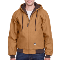 Berne Apparel Men's Berne Heritage Hooded Jacket, Brown Duck, Front view