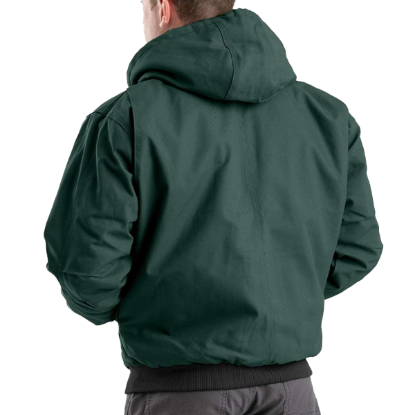 Berne Apparel Men's Berne Heritage Hooded Jacket, Green, Back view