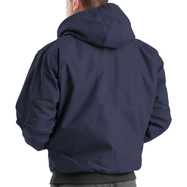 Berne Apparel Men's Berne Heritage Hooded Jacket, Navy, Back view