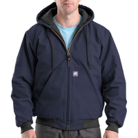 Berne Apparel Men's Berne Heritage Hooded Jacket, Navy, Front view