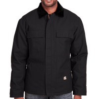 Berne Apparel Men's Heritage Chore Coat, Black, Front view