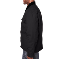 Berne Apparel Men's Heritage Chore Coat, Black, Left Sleeve view
