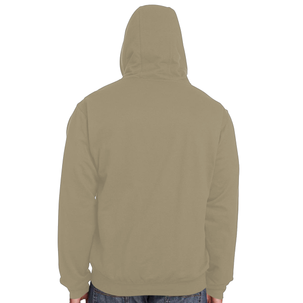 Berne Apparel Men's Heritage Thermal Lined Hooded Sweatshirt, Alpine Green, Back view