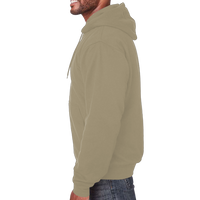 Berne Apparel Men's Heritage Thermal Lined Hooded Sweatshirt, Alpine Green, Left Sleeve view
