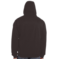 Berne Apparel Men's Heritage Thermal Lined Hooded Sweatshirt, Charcoal, Back view
