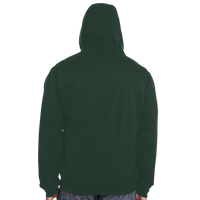 Berne Apparel Men's Heritage Thermal Lined Hooded Sweatshirt, Green, Back view