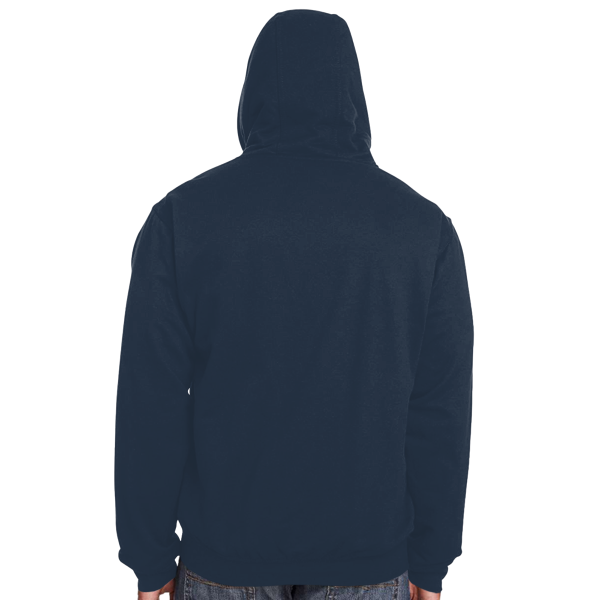 Berne Apparel Men's Heritage Thermal Lined Hooded Sweatshirt, Navy, Back view