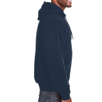 Berne Apparel Men's Heritage Thermal Lined Hooded Sweatshirt, Navy, Right Sleeve view