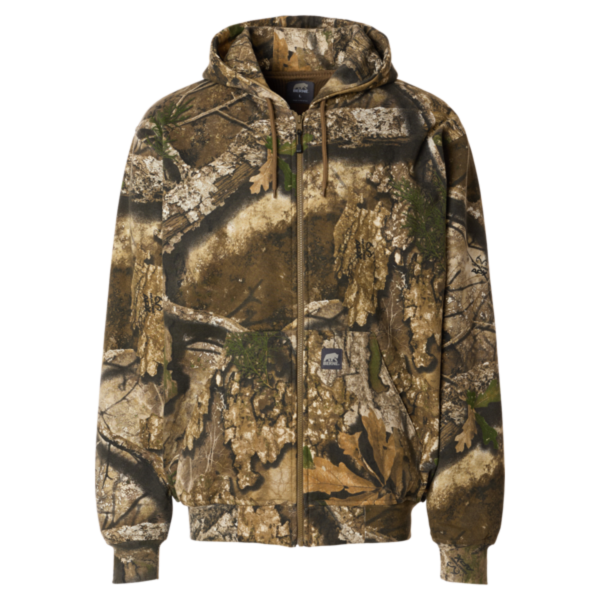 Berne Apparel Men's Heritage Thermal Lined Hooded Sweatshirt, Realtree Apx, Front view