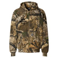 Berne Apparel Men's Heritage Thermal Lined Hooded Sweatshirt, Realtree Apx, Front view, Mockup