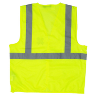 Berne Apparel Men's Hi-Vis Class 2 Economy Vest, Yellow, Back view