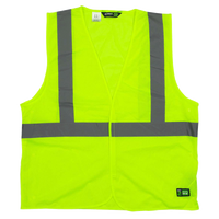 Berne Apparel Men's Hi-Vis Class 2 Economy Vest, Yellow, Front view