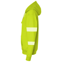 Berne Apparel Men's Hi-Vis Class 3 Hooded Soft Shell Jacket, Yellow, Left Sleeve view