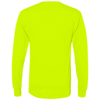 Berne Apparel Men's Hi-Vis Class 3 Performance Pocket T-Shirt, Yellow, Back view