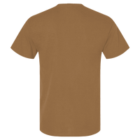 Berne Apparel Men's Lightweight Performance Pocket T-Shirt, Brown, Back view