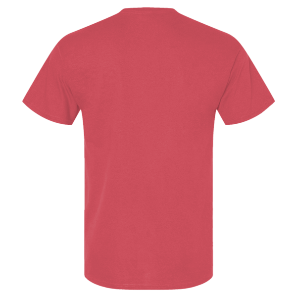 Berne Apparel Men's Lightweight Performance Pocket T-Shirt, Deep Red, Back view