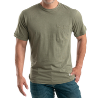 Berne Apparel Men's Lightweight Performance Pocket T-Shirt, Lichen, Front view