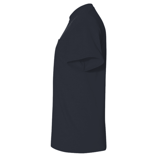 Berne Apparel Men's Lightweight Performance Pocket T-Shirt, Navy, Left Sleeve view