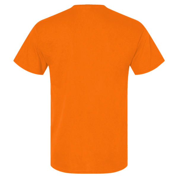 Berne Apparel Men's Lightweight Performance Pocket T-Shirt, Orange, Back view
