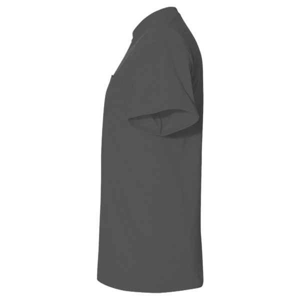 Berne Apparel Men's Lightweight Performance Pocket T-Shirt, Slate, Left Sleeve view