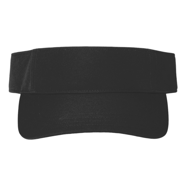 Big Accessories Chino Twill Visor, Black, Front view