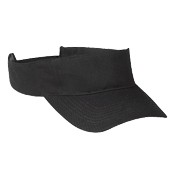 Big Accessories Chino Twill Visor, Black, Right Side view