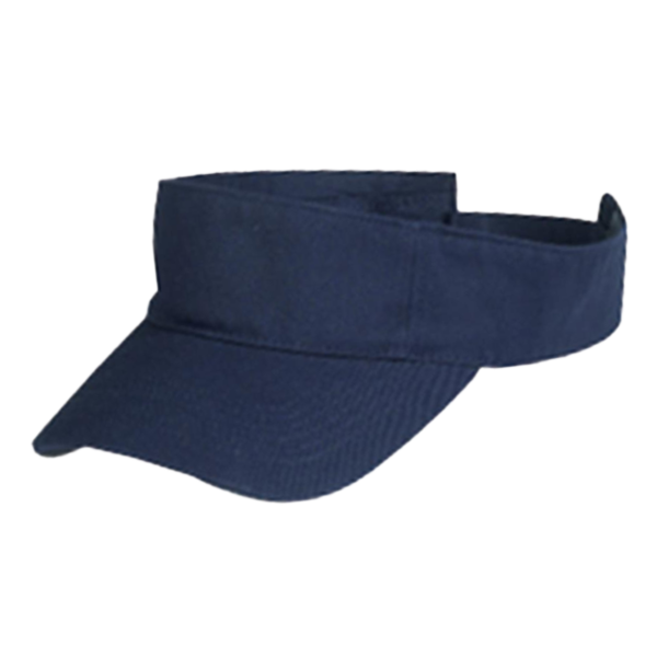 Big Accessories Chino Twill Visor, Navy, Left Side view