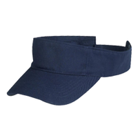 Big Accessories Chino Twill Visor, Navy, Left Side view