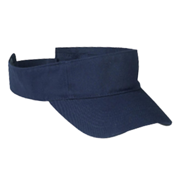 Big Accessories Chino Twill Visor, Navy, Right Side view