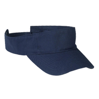 Big Accessories Chino Twill Visor, Navy, Right Side view