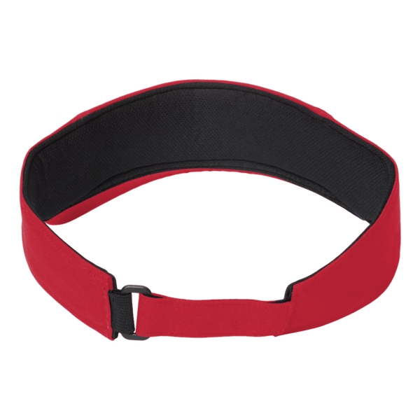 Big Accessories Chino Twill Visor, Red, Back view