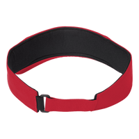 Big Accessories Chino Twill Visor, Red, Back view