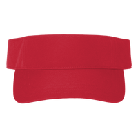 Big Accessories Chino Twill Visor, Red, Front view