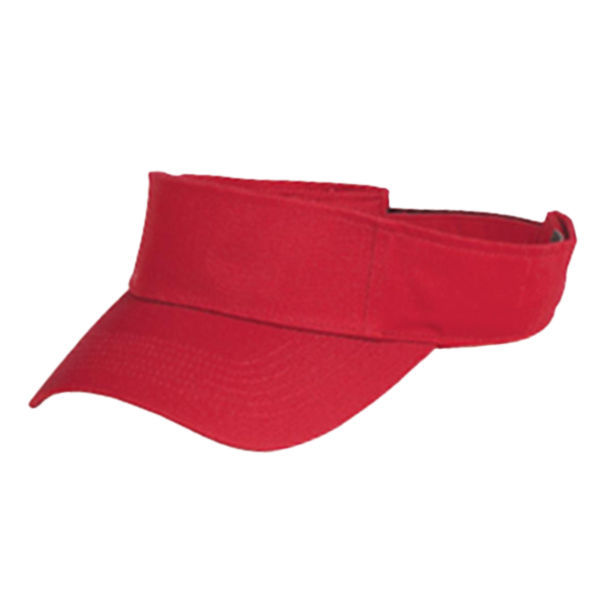 Big Accessories Chino Twill Visor, Red, Left Side view