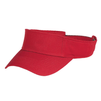 Big Accessories Chino Twill Visor, Red, Left Side view