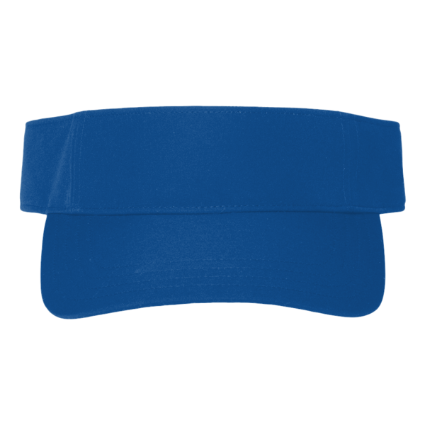 Big Accessories Chino Twill Visor, Royal, Front view