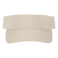 Big Accessories Chino Twill Visor, Stone, Front view