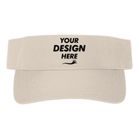 Big Accessories Chino Twill Visor, Stone, Front view, Mockup