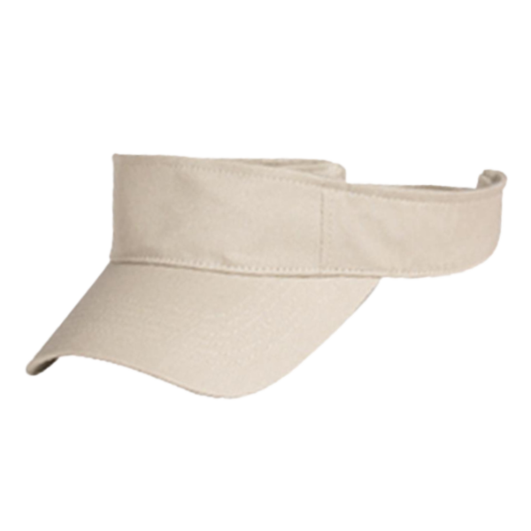 Big Accessories Chino Twill Visor, Stone, Left Side view