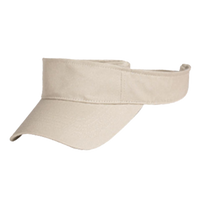 Big Accessories Chino Twill Visor, Stone, Left Side view