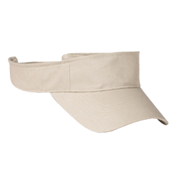 Big Accessories Chino Twill Visor, Stone, Right Side view